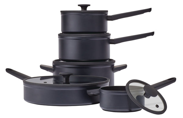 Vida by PADERNO 10-Piece Non-Stick Cookware Set, Black, Vida by PADERNO Non-Stick Cookset, Blue, 8-pc, Vida by PADERNO Aluminum Non-Stick Frypan,... B3