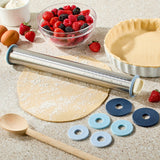 Vida by PADERNO Adjustable Stainless Steel Rolling Pin with Thickness Rings