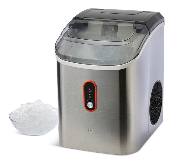 Vida by PADERNO Countertop Soft Nugget Ice Maker, 33-lb Ice/Day, Stainless Steel V3