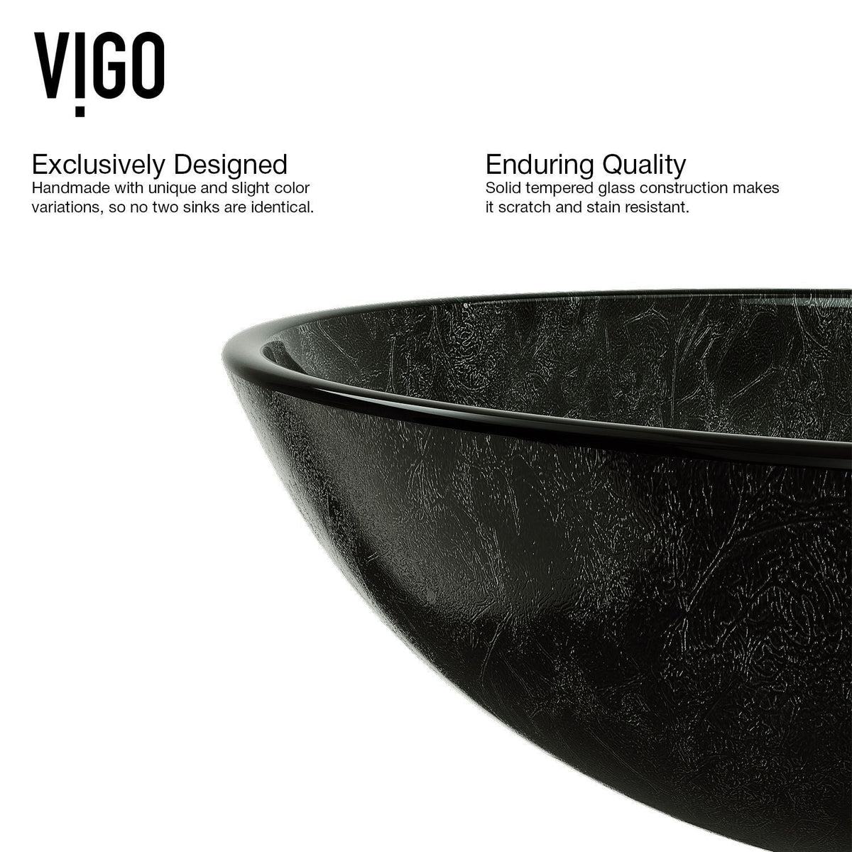 VIGO Glass Round Vessel Bathroom Sink/Basin with Deep Bowl, Gray