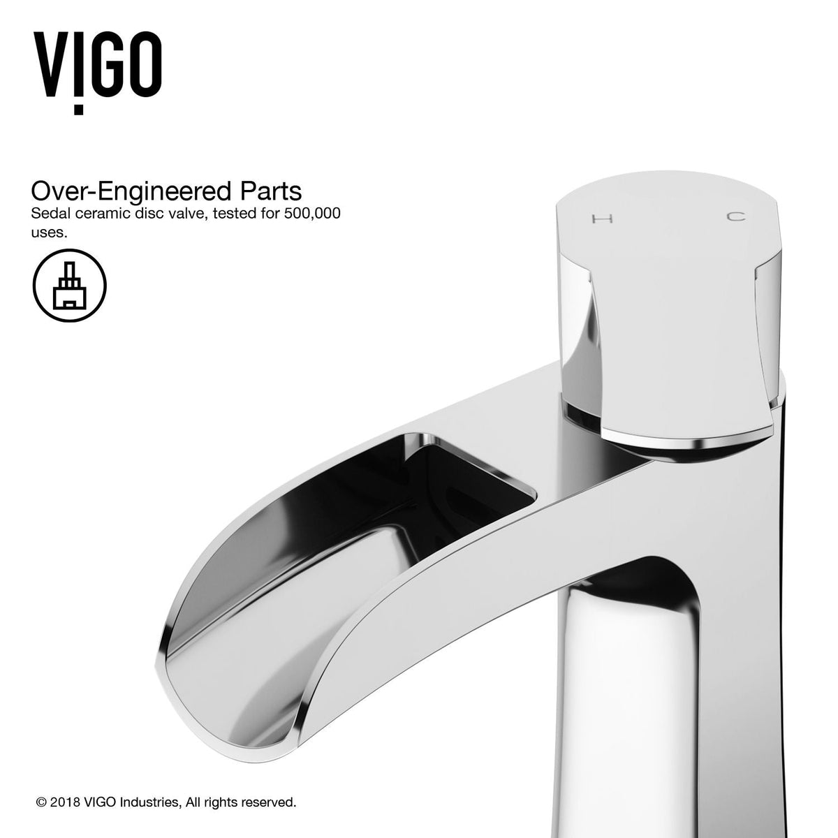 VIGO Paloma Single Handle Single Hole Bathroom Sink Faucet, WaterSense Certified, Chrome
