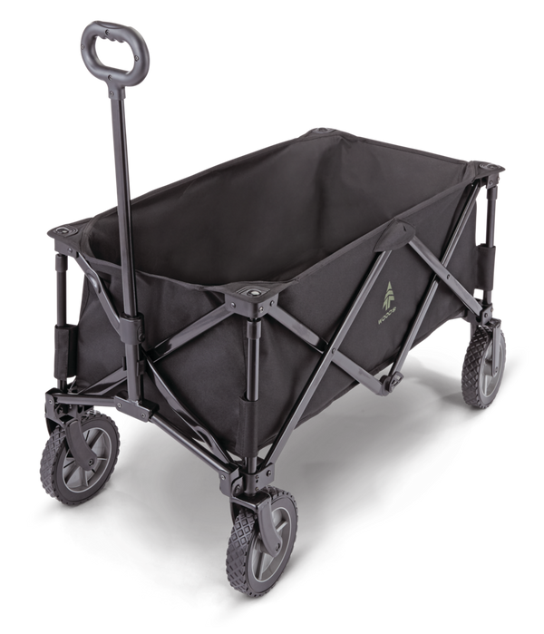 Woods Outdoor Collapsible Folding Utility Standard Wagon & Carry Bag, 150 lb Capacity, Black F6